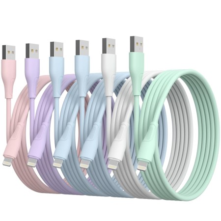 6Pack(3/3/6/6/6/10 FT) Original [Apple MFi Certified] iPhone Charger Fast Charging Lightning Cable iPhone Charger Cord