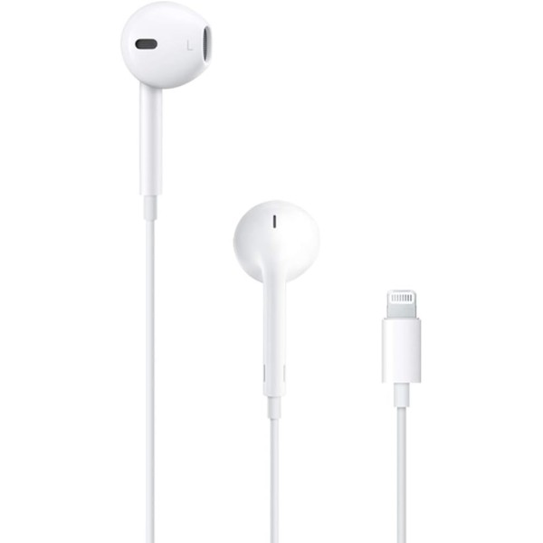 Apple EarPods Headphones with Lightning Connector, Wired Ear Buds for iPhone with Built-in Remote to Control Music, Phone Calls,