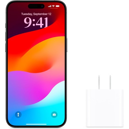 Apple 20W USB-C Power Adapter - iPhone Charger with Fast Charging Capability, Type C Wall Charger