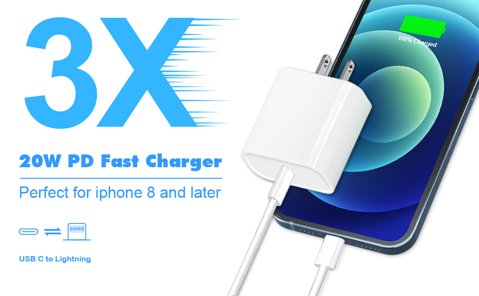 iphone charger fast charging